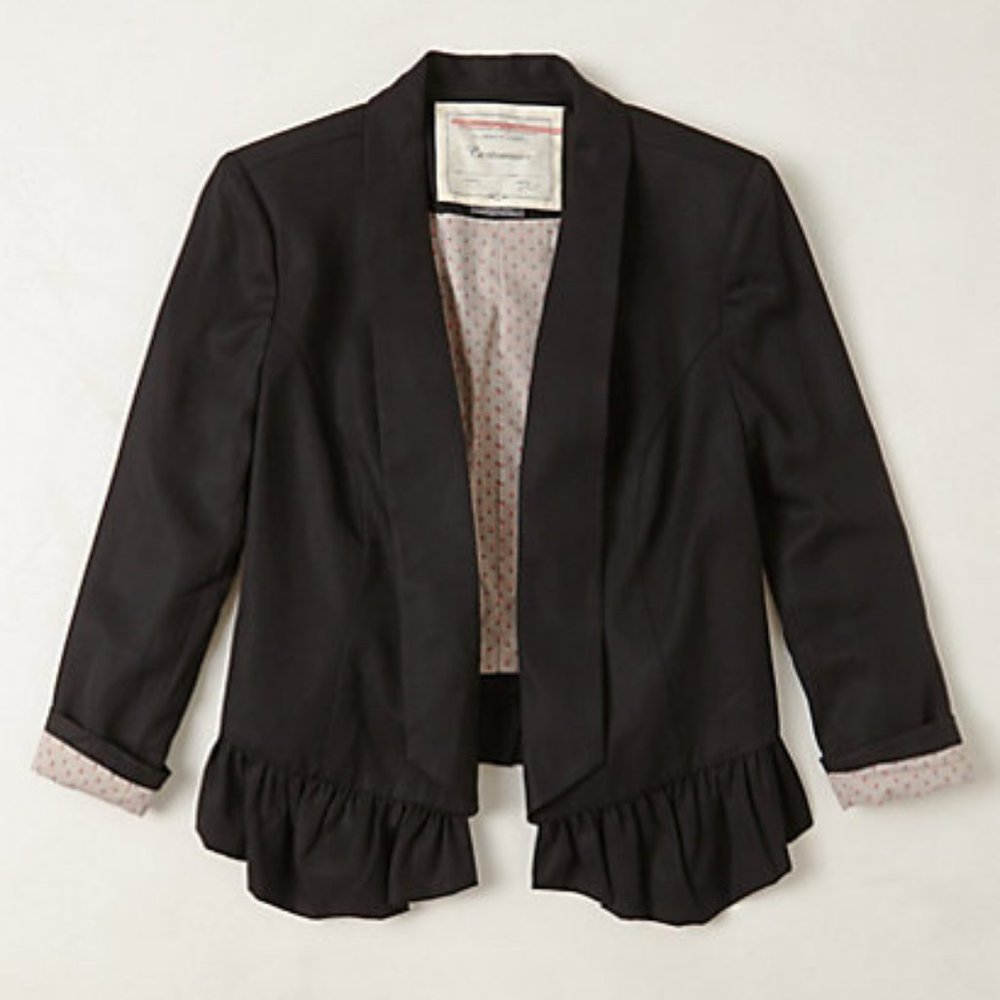 Anthropologie Cartonnier Ruffled Calin Blazer. XS